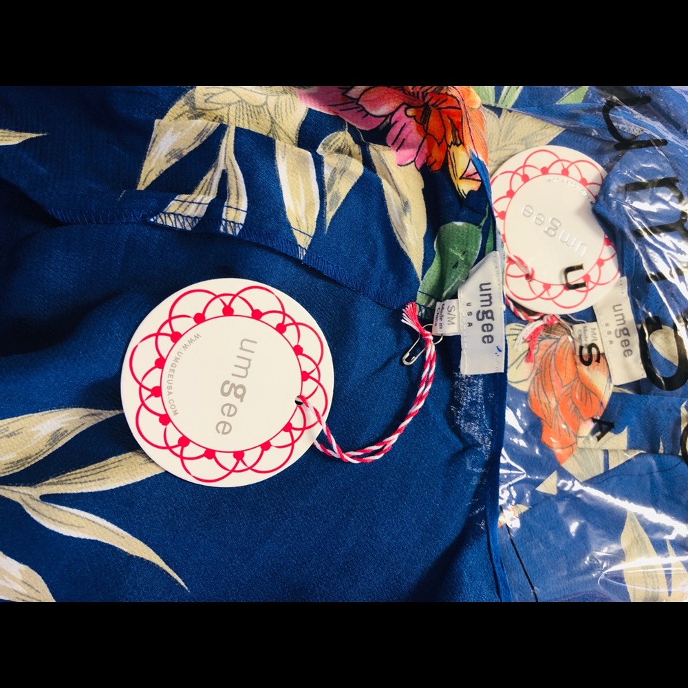 Umgee | Royal Blue Floral Kimono - Picture 5 of 6